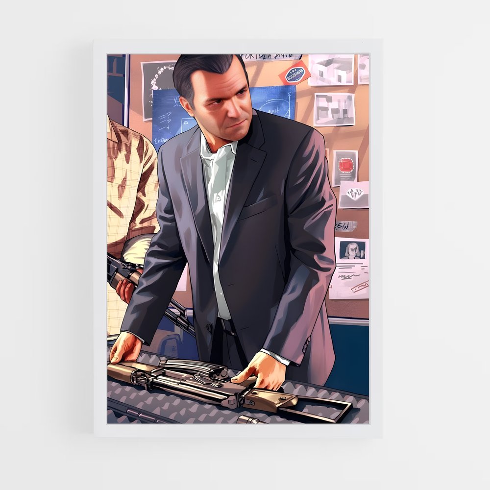 Poster Michael le Stratège – affiche GTA V (vue 3)